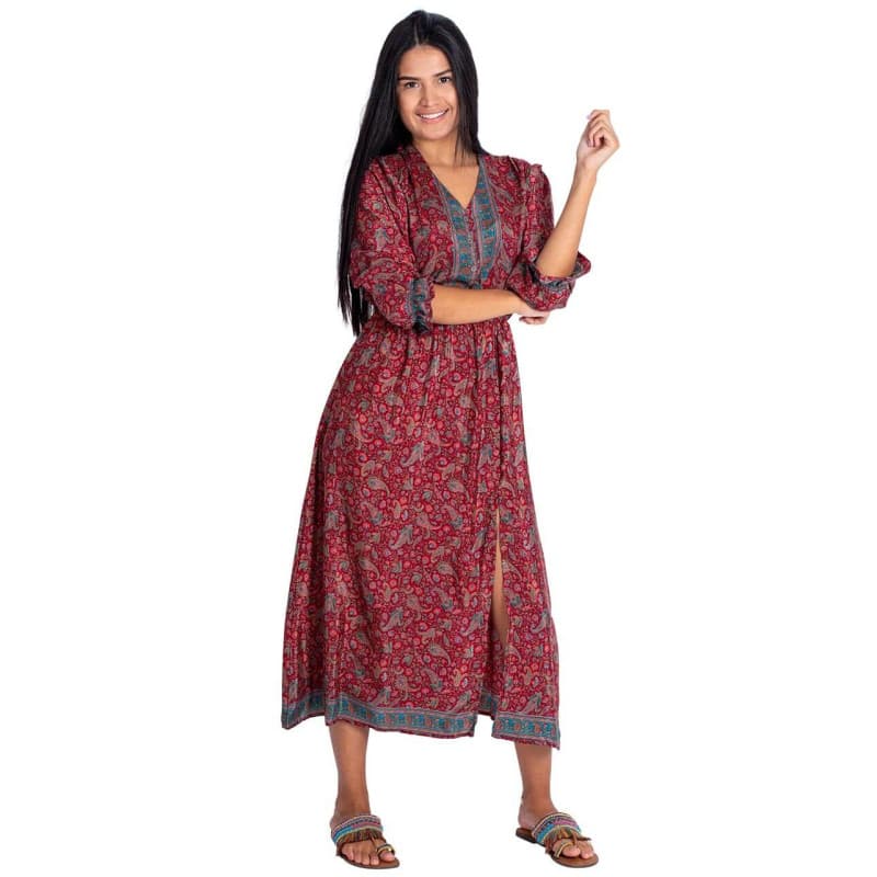 KM2016A - Vestido Midi botones